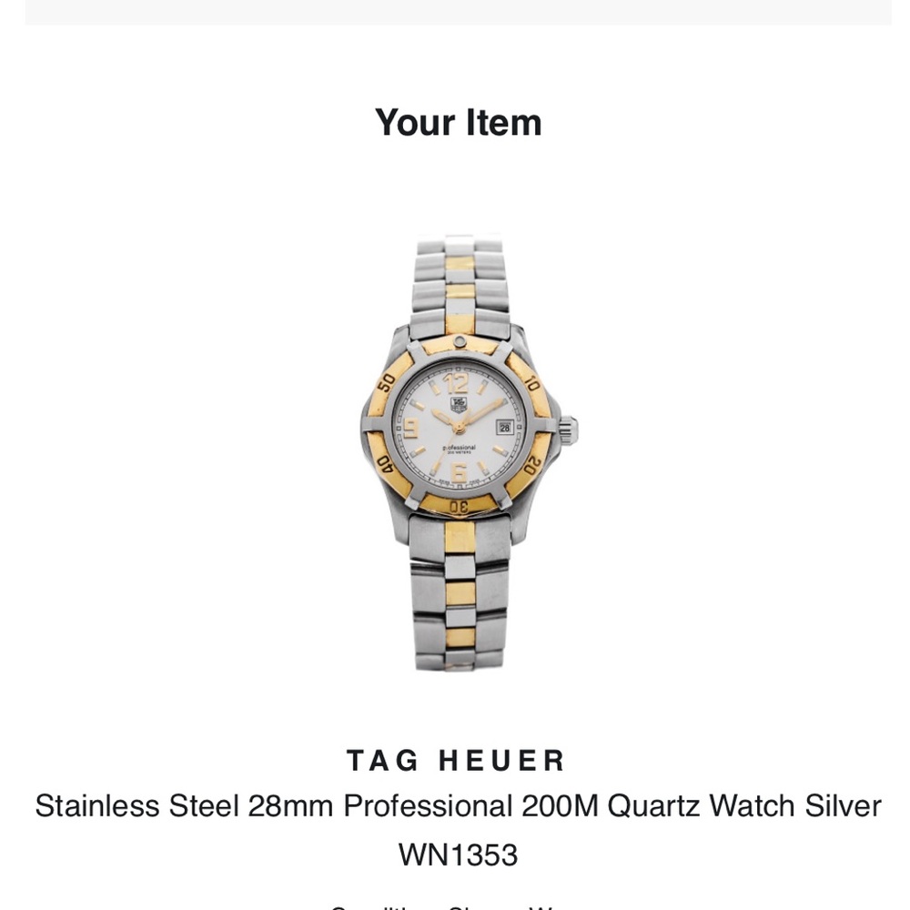 Tag Heuer Two-Tone Professional Stainless Steel Watch